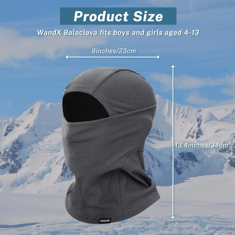 Wandx Winter Balaclava Ski Mask for Kids Windproof Ski Face Neck Warmer for Cold Weather Winter Outdoor Sports - Image 2